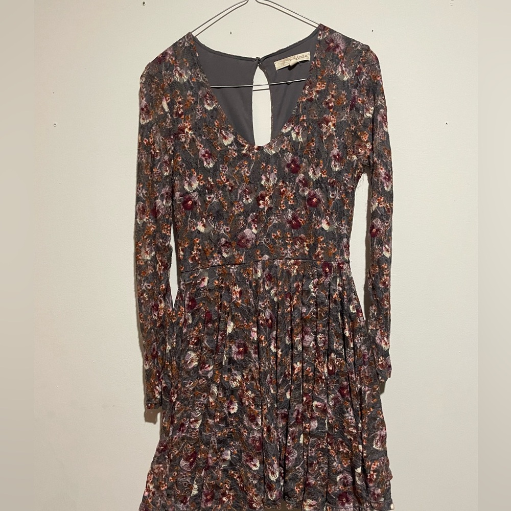 Long sleeve floral dress